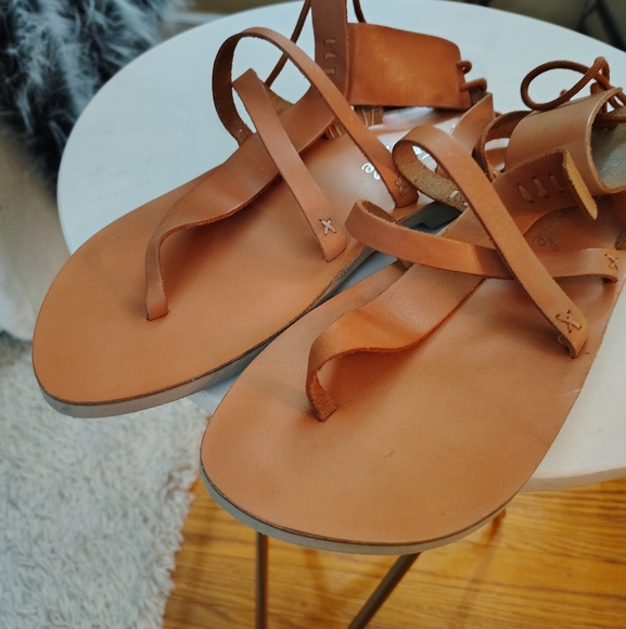 🆕⭐ Free People Burnt Tan Leather Sandals - Picture 15 of 15